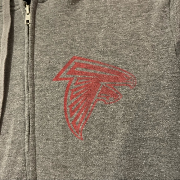 Atlanta Falcons NFL PINK Zip Up Gray Lightweight Jacket - Picture 4 of 12